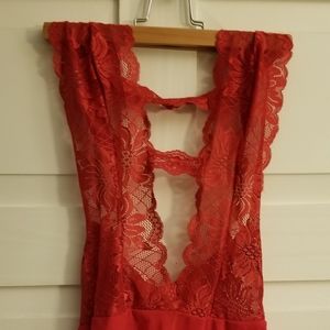 Red Lace Teddy